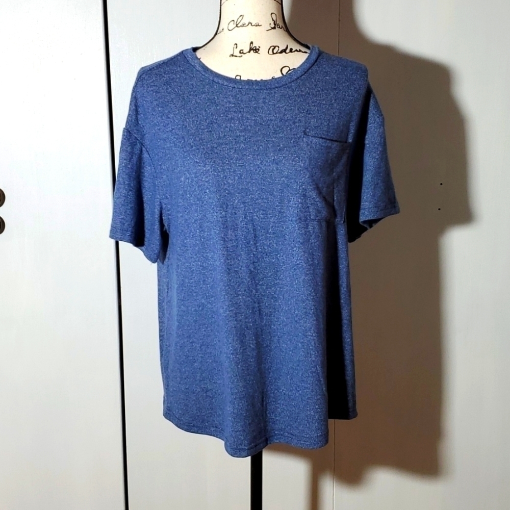 Voomall- Mens Pocket Blue Shirt Soft Classic Sz.Medium